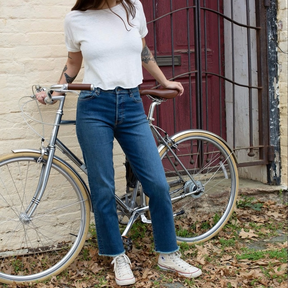 Raleigh Denim Camden Medium Wash Straight Jeans | size 27